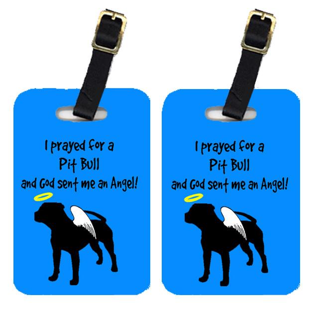 Pair of 2 Pit Bull Luggage Tags by Caroline's Treasures