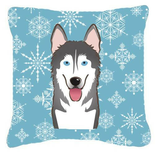 Snowflake Alaskan Malamute Fabric Decorative Pillow BB1652PW1414 - the-store.com