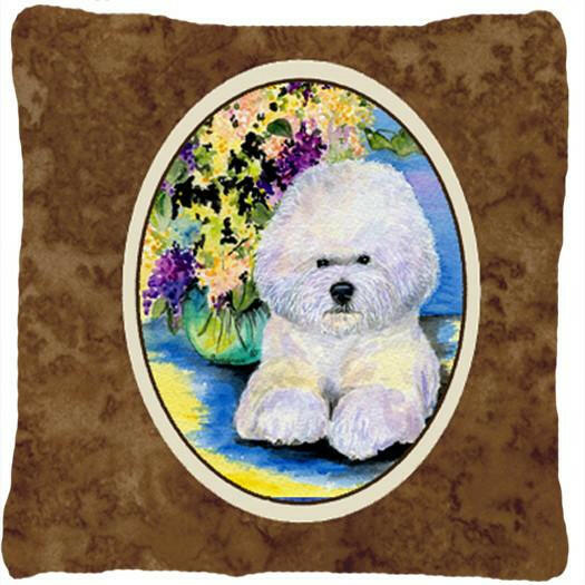 Bichon Frise Decorative   Canvas Fabric Pillow by Caroline's Treasures