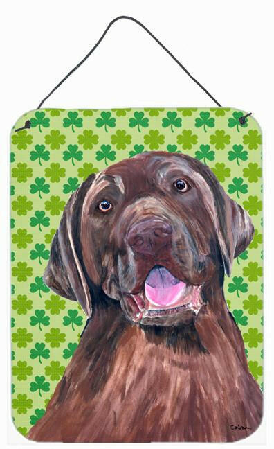 Labrador Chocolate St. Patrick&#39;s Day Shamrock Wall or Door Hanging Prints by Caroline&#39;s Treasures