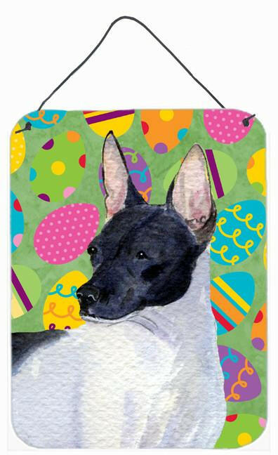 Rat Terrier Easter Eggtravaganza Aluminium Metal Wall or Door Hanging Prints by Caroline&#39;s Treasures