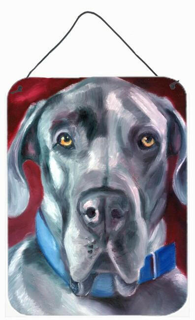 Great Dane Natural Ears Blue Collar Wall or Door Hanging Prints 7310DS1216 by Caroline's Treasures