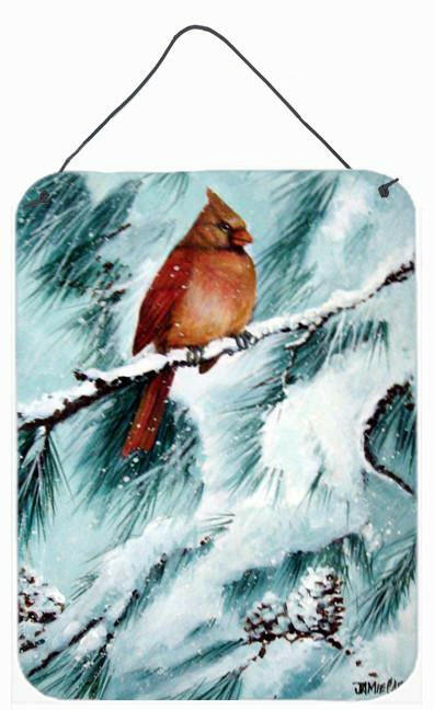 Winter's Glory Redbird 2 Northern Cardinal Wall or Door Hanging Prints PJC1058DS1216 by Caroline's Treasures