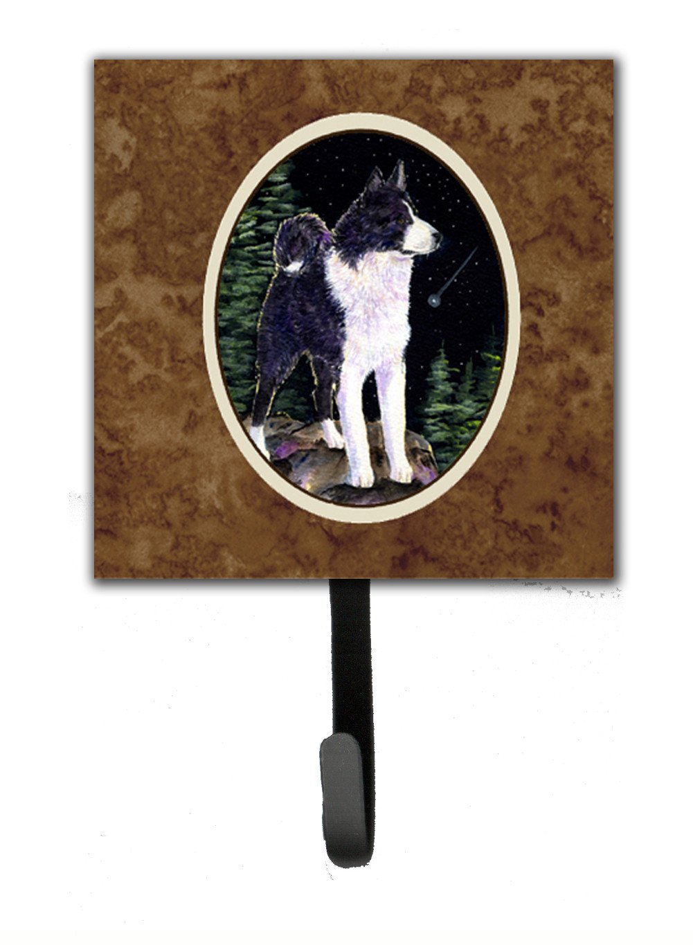 Starry Night Karelian Bear Dog Leash Holder or Key Hook by Caroline's Treasures