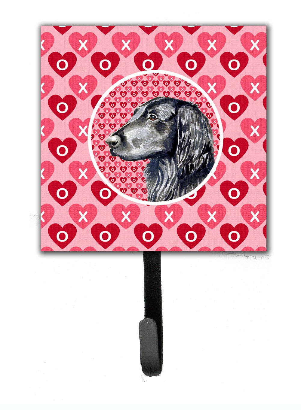 Flat Coated Retriever Valentine's Love and Hearts Leash or Key Holder by Caroline's Treasures