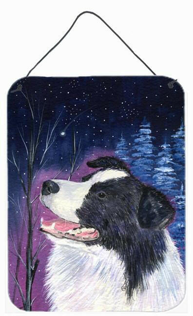 Starry Night Border Collie Aluminium Metal Wall or Door Hanging Prints by Caroline's Treasures