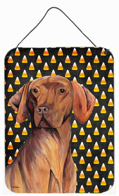 Vizsla Candy Corn Halloween Portrait Wall or Door Hanging Prints by Caroline's Treasures