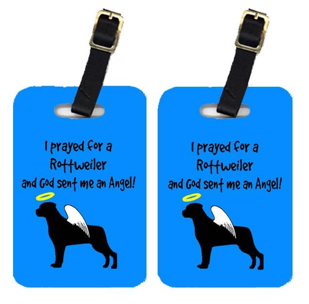 Pair of 2 Rottweiler Luggage Tags by Caroline&#39;s Treasures