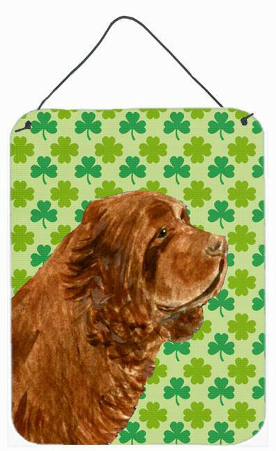 Sussex Spaniel St. Patrick's Day Shamrock Portrait Wall or Door Hanging Prints by Caroline's Treasures