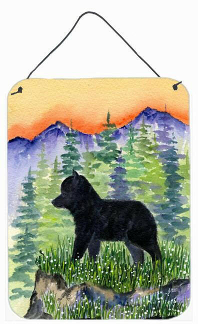 Schipperke Aluminium Metal Wall or Door Hanging Prints by Caroline's Treasures