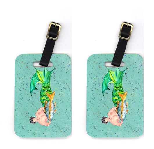 Pair of Merman Luggage Tags by Caroline's Treasures