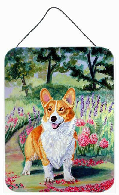 Corgi Springtime in the Garden Aluminium Metal Wall or Door Hanging Prints by Caroline's Treasures