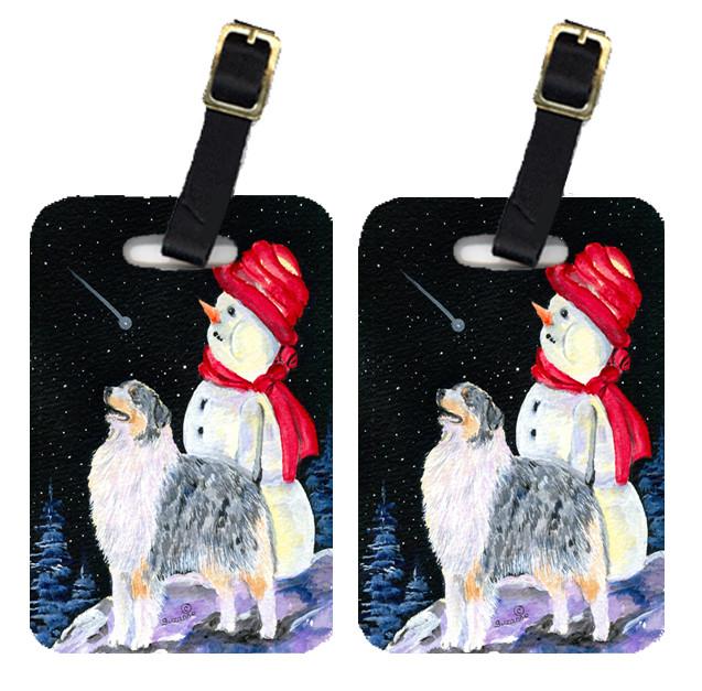 Pair of 2 Australian Shepherd Luggage Tags by Caroline&#39;s Treasures