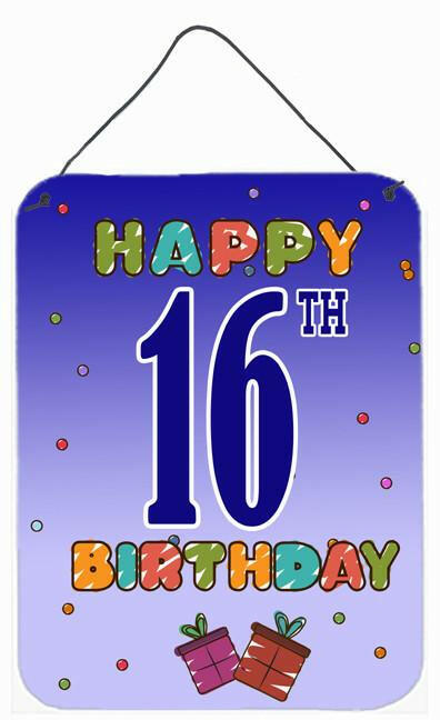 Happy 16th Birthday Wall or Door Hanging Prints CJ1107DS1216 by Caroline's Treasures