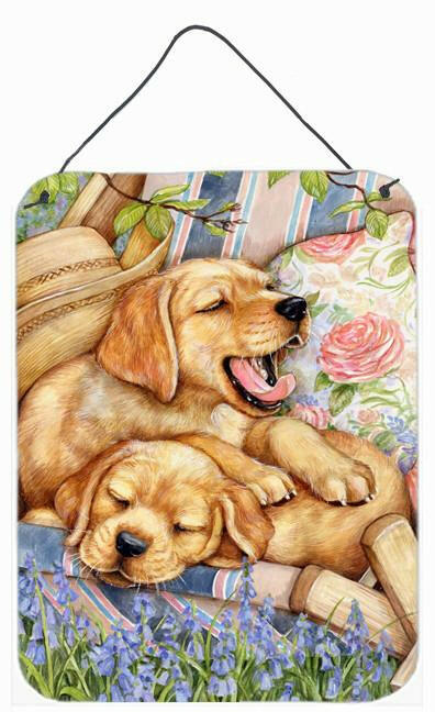 Yellow Labrador Deck Pups Wall or Door Hanging Prints CDCO0194DS1216 by Caroline's Treasures