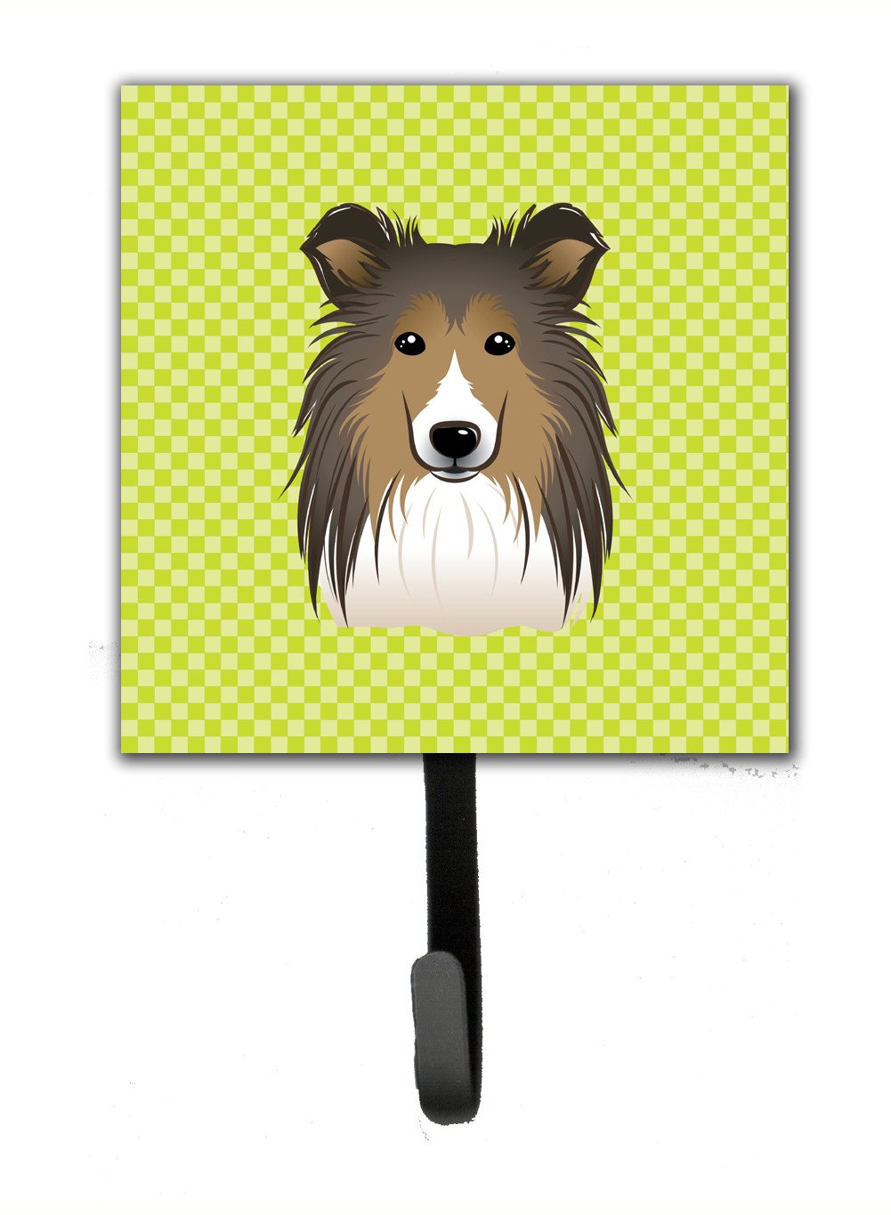 Checkerboard Lime Green Sheltie Leash or Key Holder BB1304SH4 by Caroline's Treasures