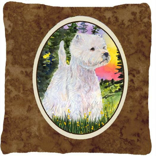 Westie Decorative   Canvas Fabric Pillow by Caroline's Treasures