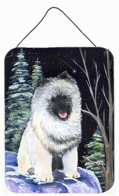 Starry Night Keeshond Aluminium Metal Wall or Door Hanging Prints by Caroline's Treasures