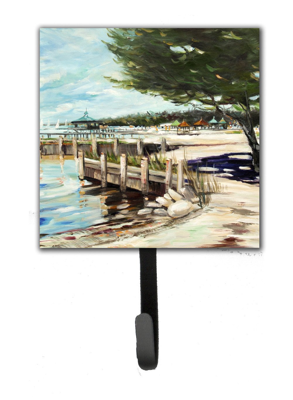 At the Pier Sailboats Leash or Key Holder JMK1273SH4 by Caroline&#39;s Treasures