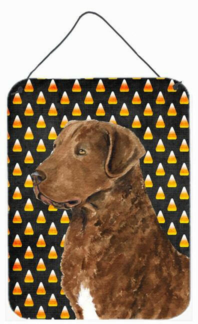 Chesapeake Bay Retriever Wheaten Candy Corn Halloween Wall Door Hanging Prints by Caroline's Treasures