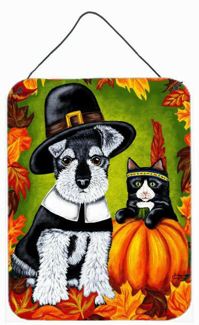 Thanksgiving Friends Schnauzer Wall or Door Hanging Prints AMB1364DS1216 by Caroline's Treasures