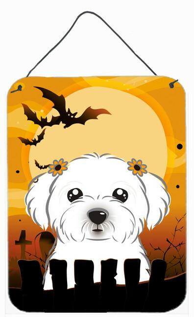 Halloween Maltese Wall or Door Hanging Prints BB1766DS1216 by Caroline's Treasures