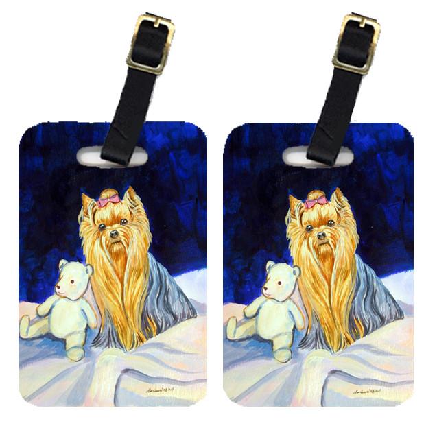 Pair of 2 Yorkie and Teddy Bear Luggage Tags by Caroline&#39;s Treasures