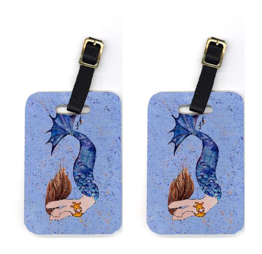 Pair of Mermaid  Luggage Tags by Caroline's Treasures