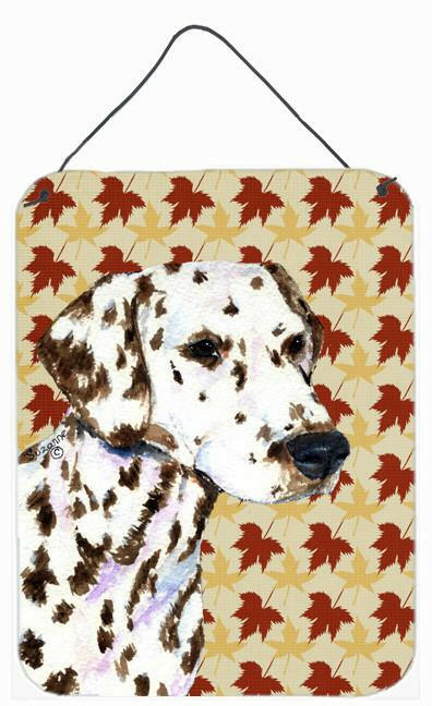 Dalmatian Fall Leaves Portrait Aluminium Metal Wall or Door Hanging Prints by Caroline's Treasures