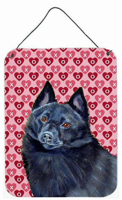 Schipperke Hearts Love Valentine's Day Wall or Door Hanging Print by Caroline's Treasures