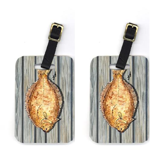 Pair of Fish Flounder Luggage Tags by Caroline's Treasures