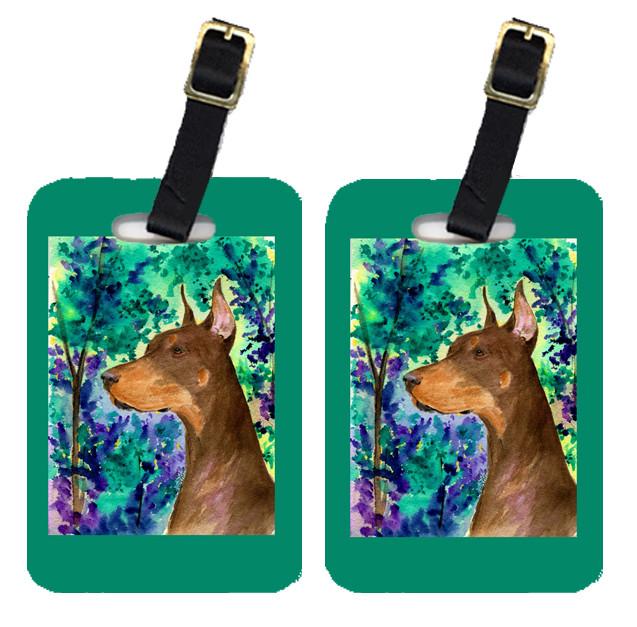 Pair of 2 Doberman Luggage Tags by Caroline's Treasures