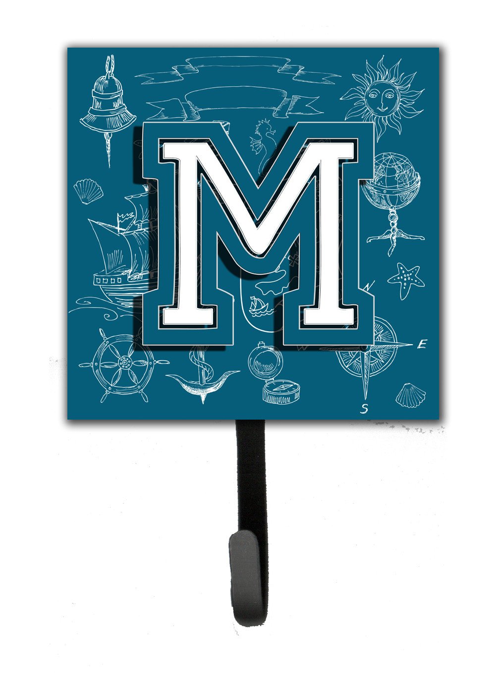 Letter M Sea Doodles Initial Alphabet Leash or Key Holder CJ2014-MSH4 by Caroline's Treasures