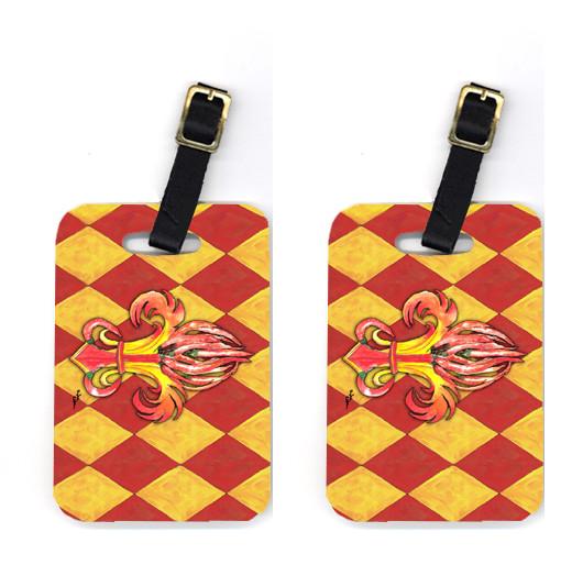 Pair of Peppers Fleur de lis Luggage Tags by Caroline's Treasures