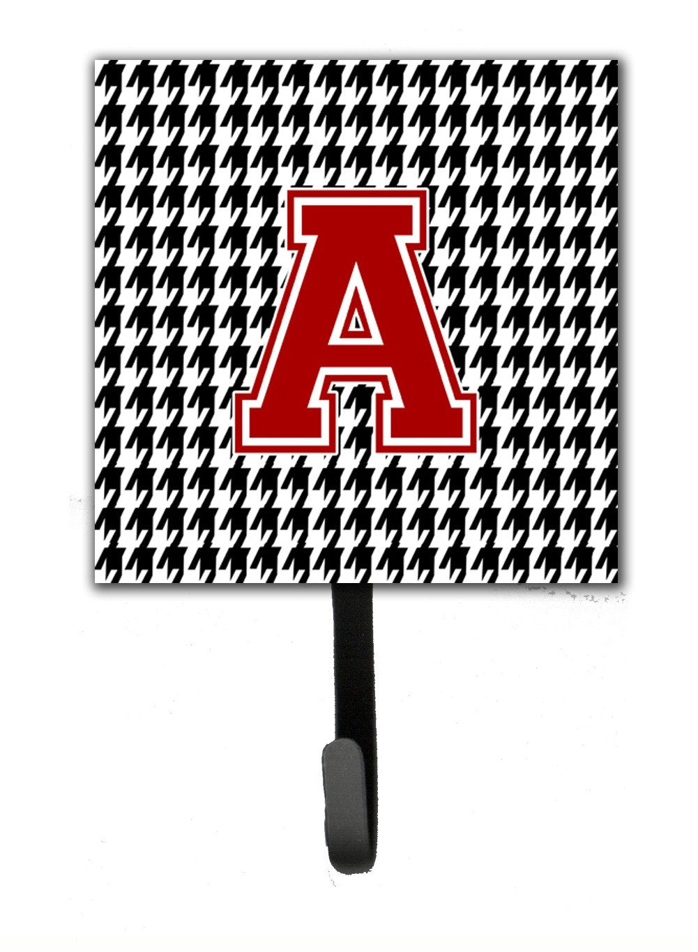 Letter A Monogram - Houndstooth Leash Holder or Key Hook CJ1021 by Caroline's Treasures