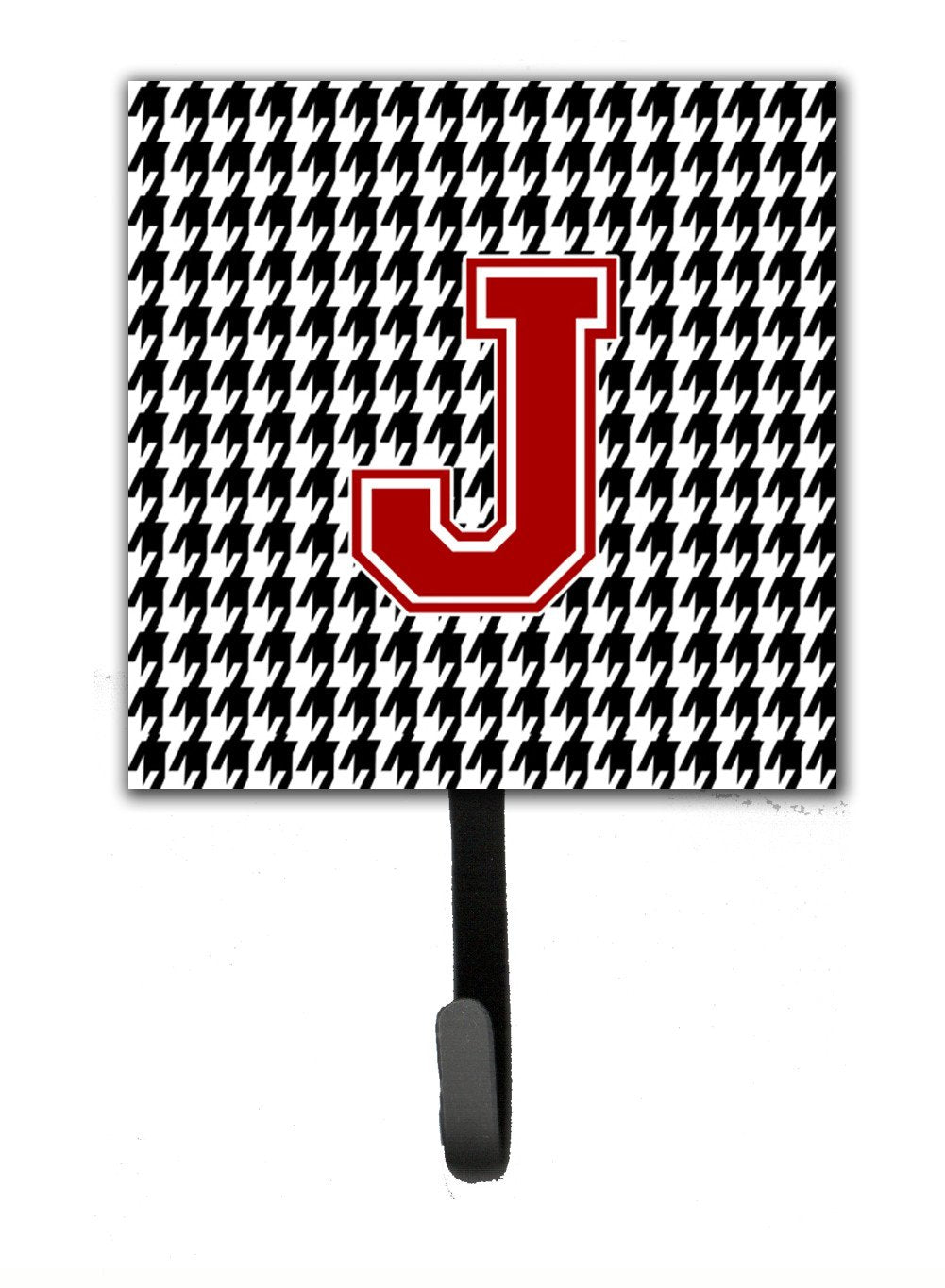 Monogram - Initial J Houndstooth Leash Holder or Key Hook CJ1021 by Caroline's Treasures