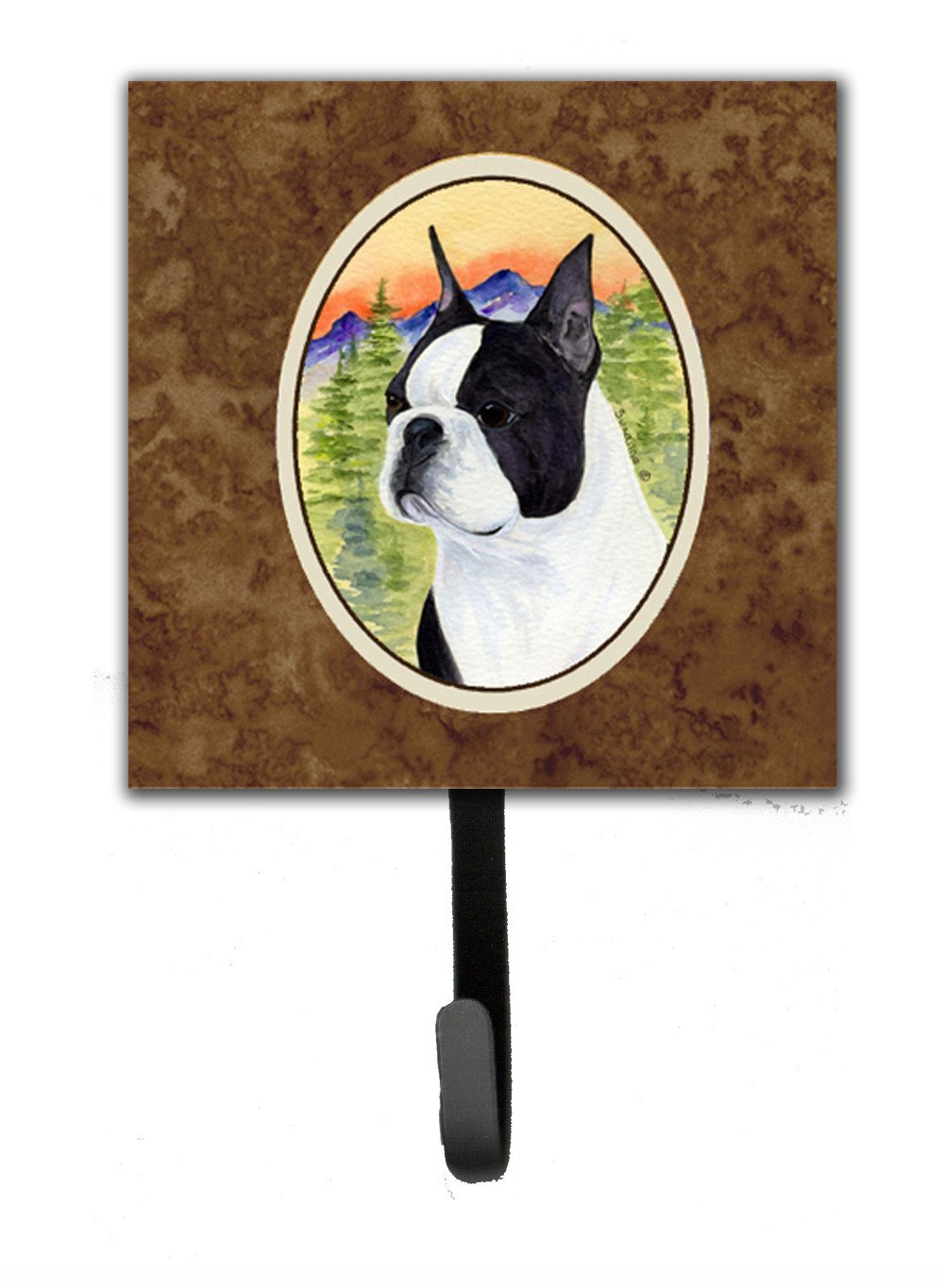 Boston Terrier Leash Holder or Key Hook by Caroline&#39;s Treasures