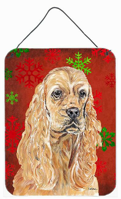 Cocker Spaniel Red Snowflake Christmas Wall or Door Hanging Prints by Caroline's Treasures