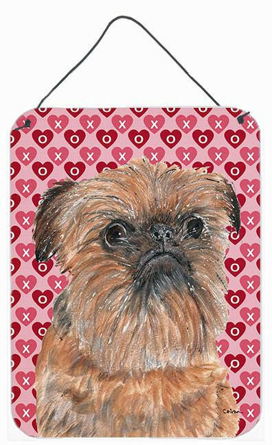 Brussels Griffon Valentine's Love Aluminium Metal Wall or Door Hanging Prints by Caroline's Treasures