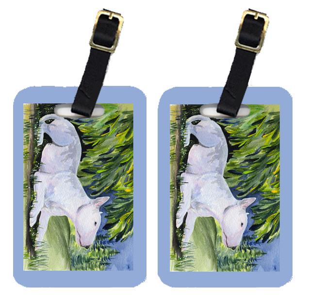 Pair of 2 Bull Terrier Luggage Tags by Caroline's Treasures