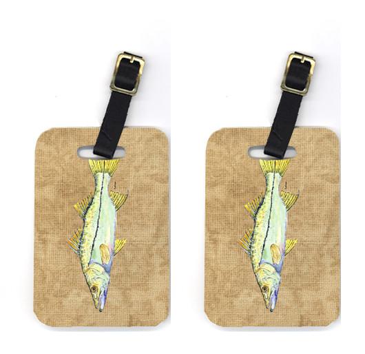 Pair of Snook Luggage Tags by Caroline's Treasures