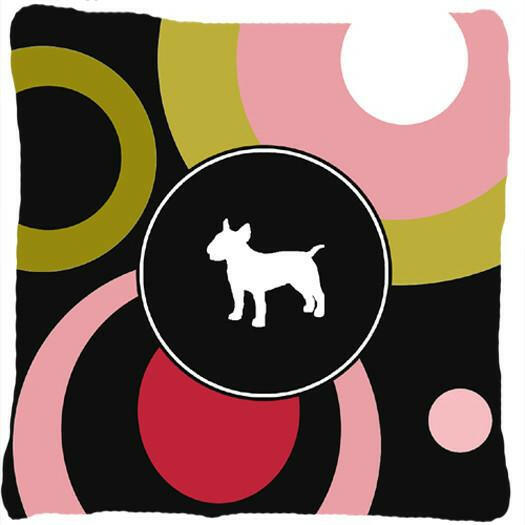 Bull Terrier Decorative   Canvas Fabric Pillow by Caroline's Treasures