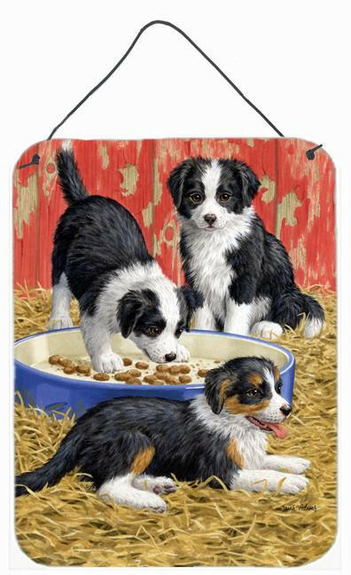 Border Collie Pups Wall or Door Hanging Prints ASA2079DS1216 by Caroline's Treasures