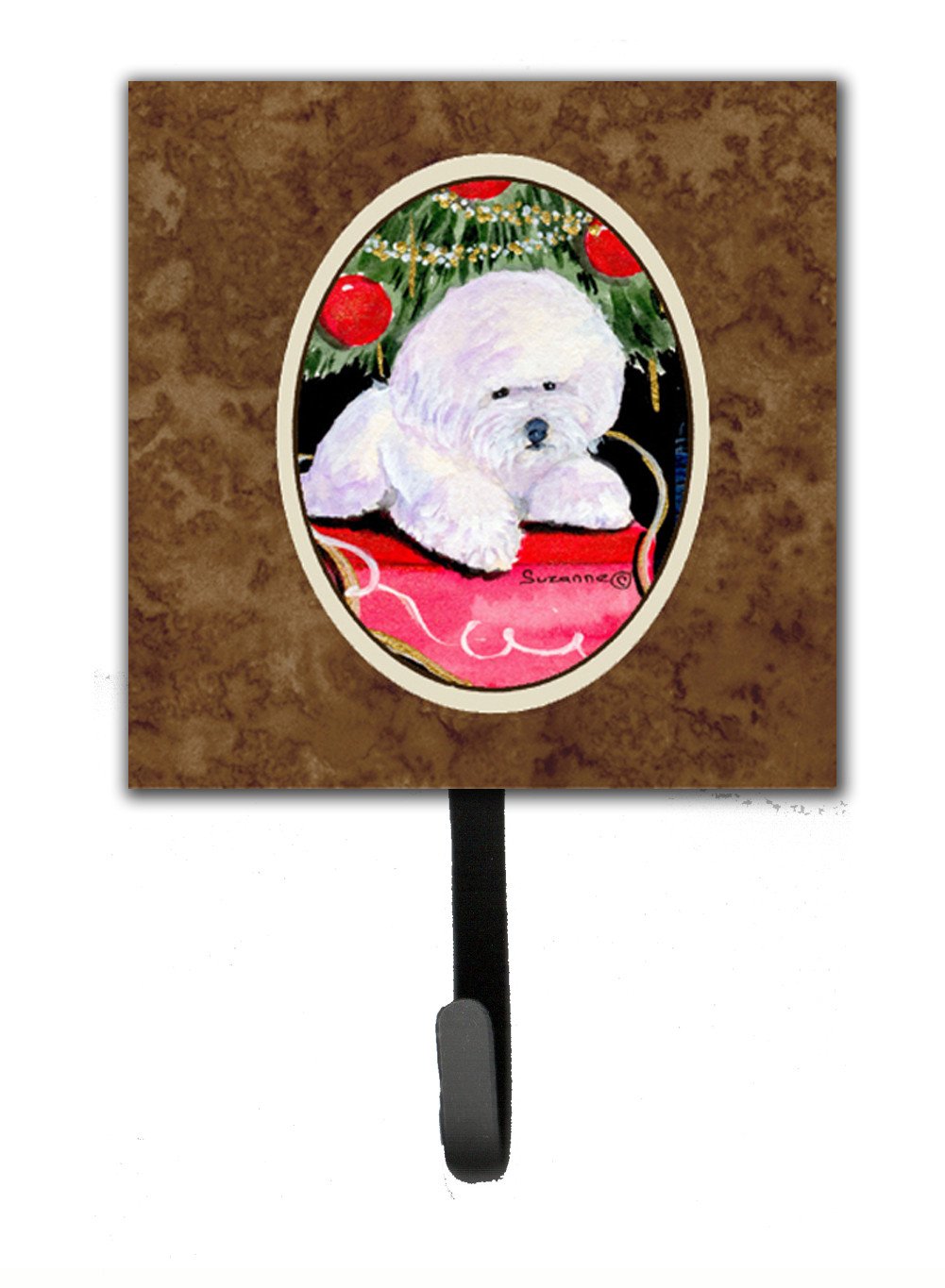 Christmas Tree with  Bichon Frise Leash Holder or Key Hook by Caroline's Treasures