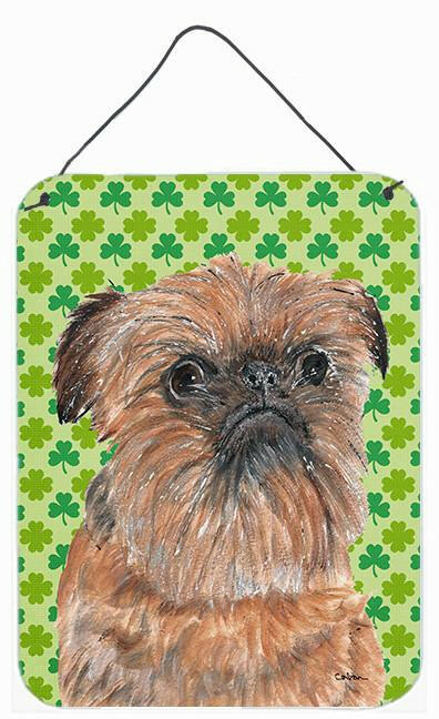 Brussels Griffon St Patrick&#39;s Irish Aluminium Metal Wall or Door Hanging Prints by Caroline&#39;s Treasures