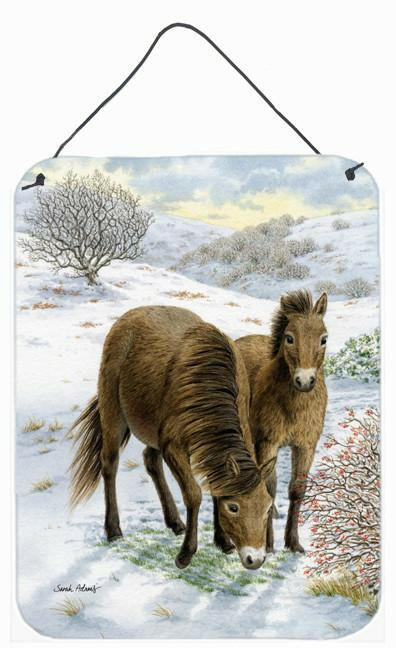 Exmoor Ponies Horse Wall or Door Hanging Prints ASA2032DS1216 by Caroline&#39;s Treasures