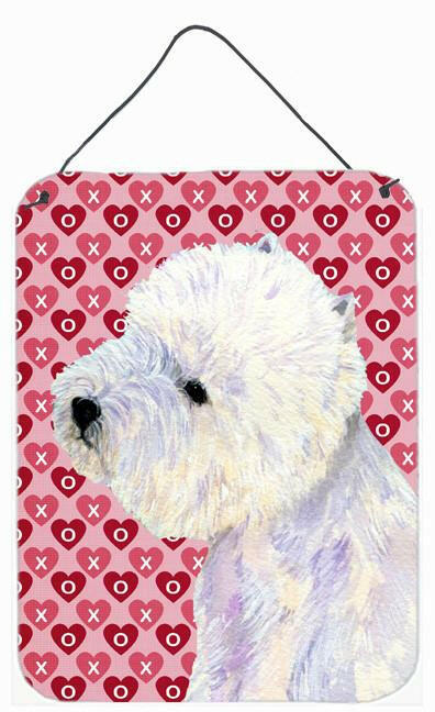 Westie Hearts Love and Valentine's Day Portrait Wall or Door Hanging Prints by Caroline's Treasures